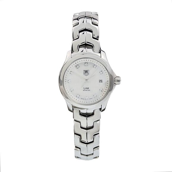 Tag Heuer Link Lady Steel Mother Of Pearl Dial 27mm Quartz Movement WJF1317 - Picture 1 of 9